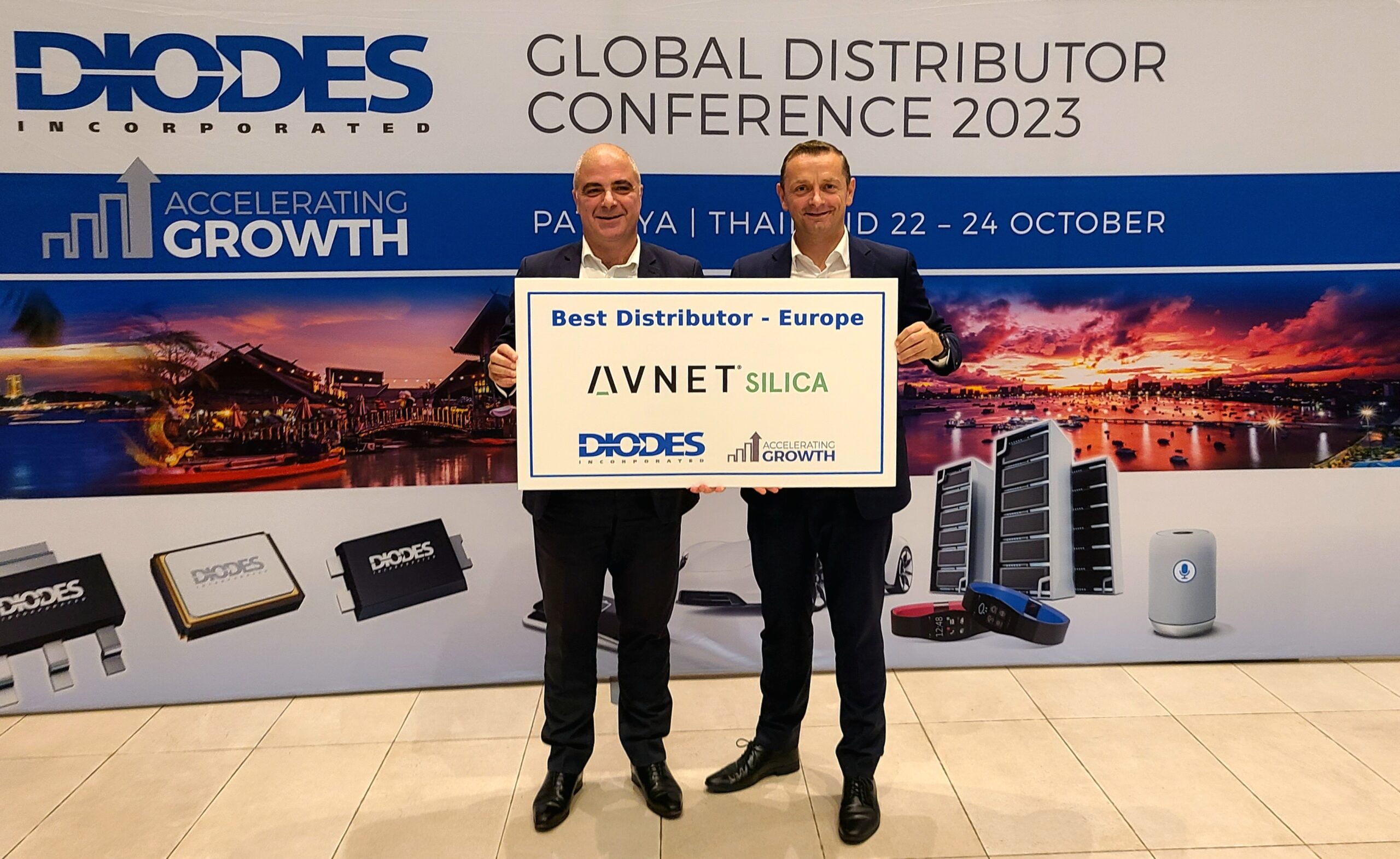 Avnet Silica si aggiudica il premio Best Distributor – Europe al prestigioso evento di Diodes